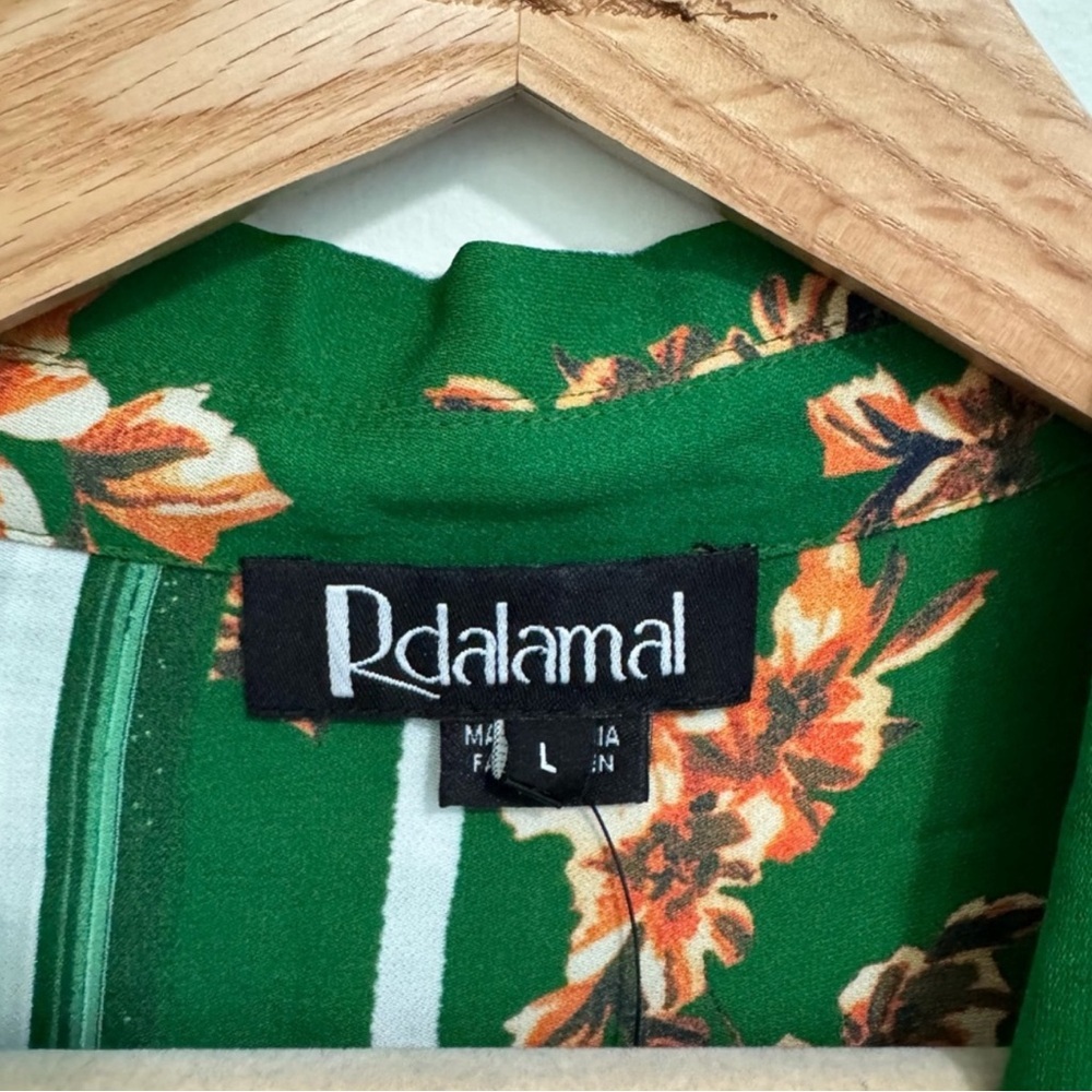 Anthropologie Green Floral Blouse NWT - Picture 6 of 7